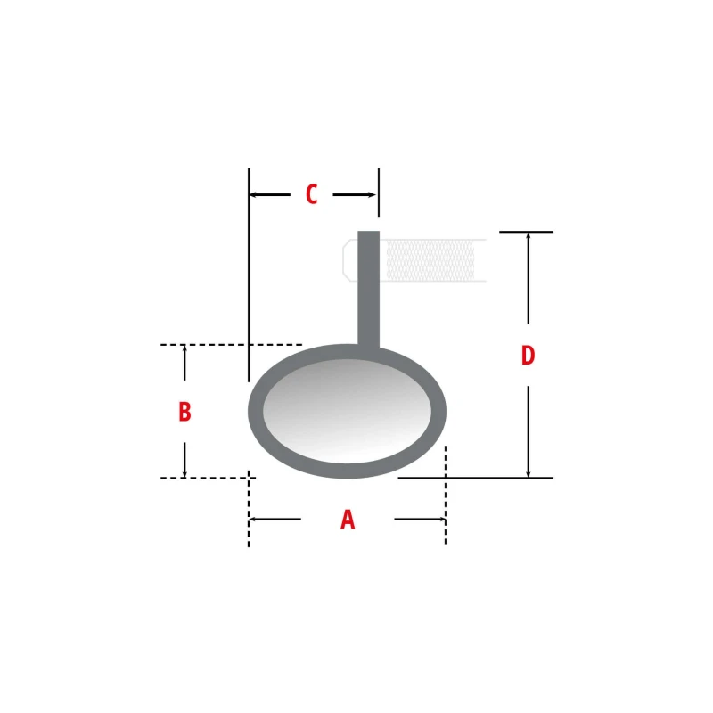 Image of HIGHSIDER Victory-X Bar End Mirror (1pc) Size