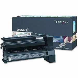 image of Lexmark C7700KS Black Laser Toner Ink Cartridge