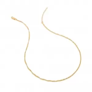 image of 18ct Gold Plated Silver Embrace Singapore Chain - 40-45cm CH105