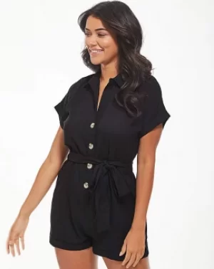 San Sebastian Button Down Shirt Playsuit