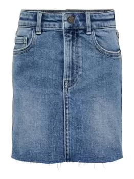 Image of ONLY Midi Denim Skirt Women Blue