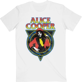 Image of Alice Cooper - Snakeskin Unisex Large T-Shirt - White