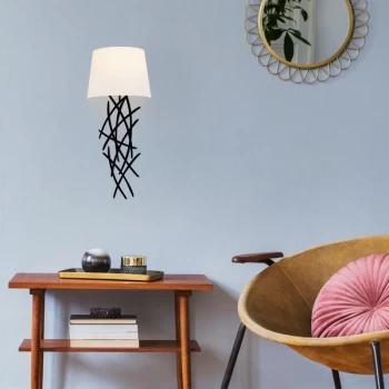 Image of Asaf - 6988 White Black Wall Lamp