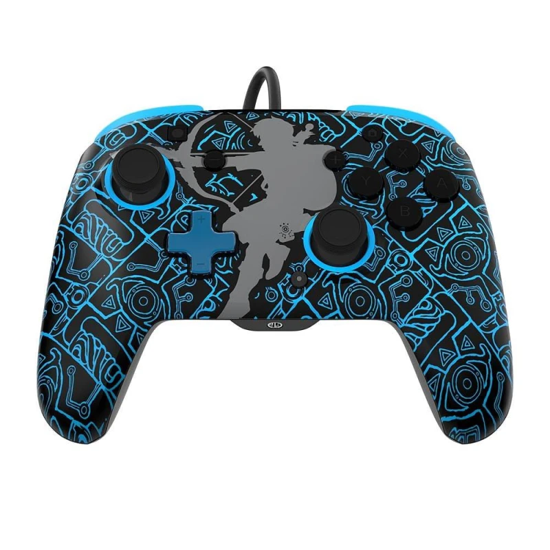 Image of PDP PDP Rematch GLOW Wired Switch Controller - Link - Blue Blue One Size