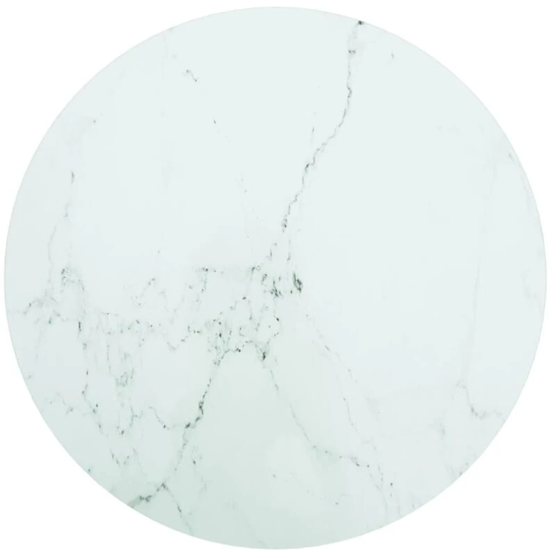 Image of VIDAXL Table Top White 60x0.8cm Tempered Glass with Marble Design vidaXL 8720286055809