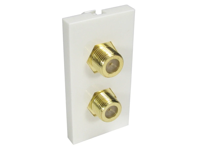 Image of Cables Direct Cables Direct AV-MOD2FCONN socket-outlet 2 x TV White AV-MOD2FCONN
