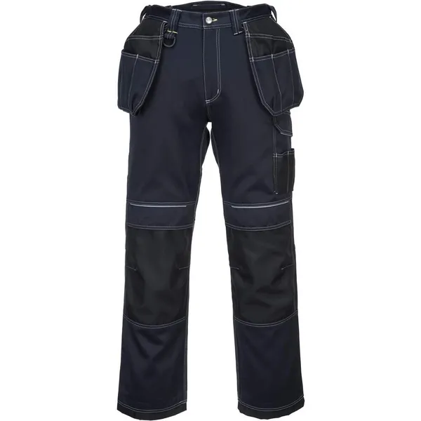 Image of Portwest PW3 Mens Holster Work Trousers T602NBS38 Colour: Navy / Black