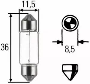 Image of Bulb 12V 5 Watt 8GM002092-121 by Hella