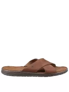 Image of Hush Puppies Nile Cross Over Sandal, Brown, Size 10, Men