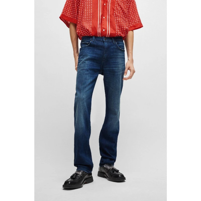 Image of Hugo 708 Slim-Fit Jeans Dark Blue male 33R
