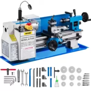 Image of VEVOR Mini Metal Lathe Metal Lathe Variable Speeds 50 to 2500PRM Metal Lathe Machine for Mini Precision Parts Processing Sample Processing Modeling Wo
