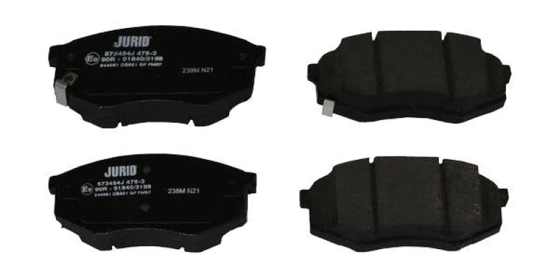 Image of JURID 573454J Brake pad set with acoustic wear warning, without accessories Brake Pad Set,disc brake (402)