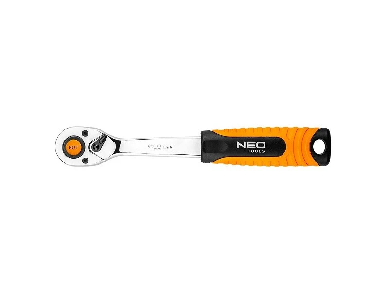 Image of NEO TOOLS 08-530 Reversible Ratchet Number of teeth (ratchet mechanism): 90, Length: 155mm, Chrome Vanadium Steel Chrome-Molybdenum Steel, Chrome Vana