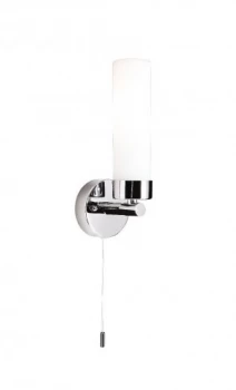 Image of Wickes Leno Brushed Chrome Wall Mounted Uplighter - E14