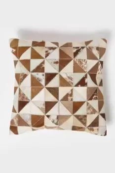 Image of Diamond Hide Leather Cushion 45 x 45 cm