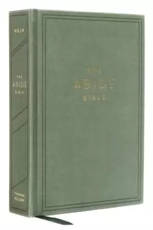 Image of NKJV, Abide Bible, Cloth over Board, Green, Red Letter, Comfort Print : Holy Bible, New King James Version