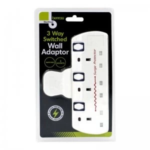 Image of 3 Way Switched Wall Adaptor with Surge Protection