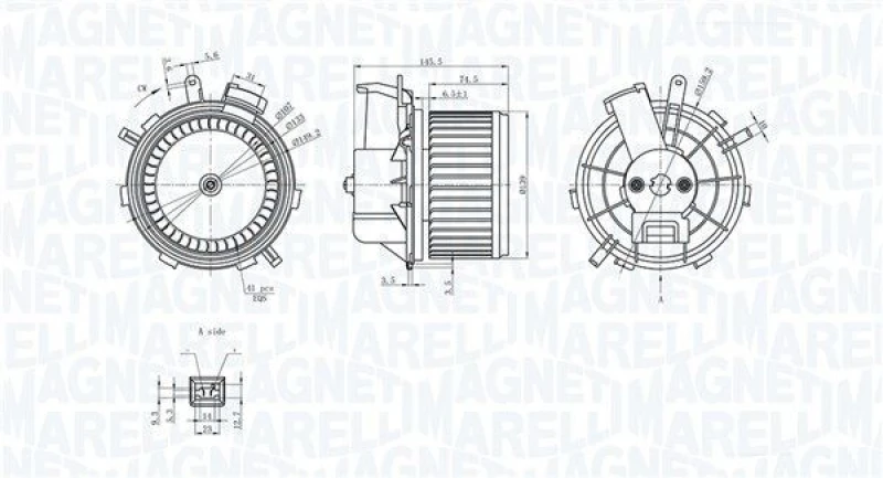 Image of MAGNETI MARELLI Heater blower motor MAGNETI MARELLI 069412236010