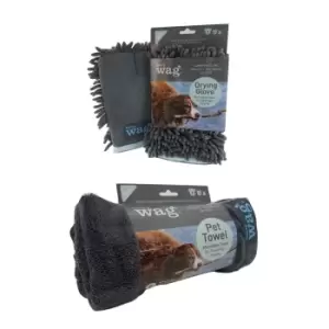 image of Henry Wag Clean and Dry Set with Glove and Towel