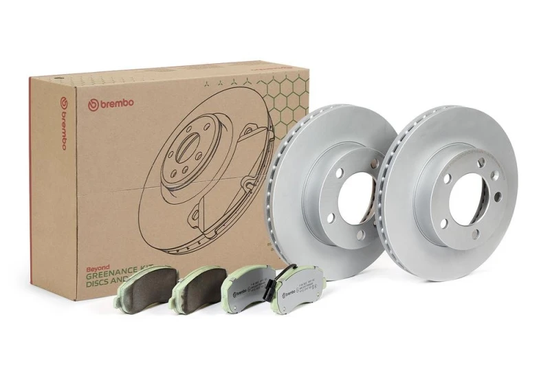 Image of BREMBO Brake discs and pads set BREMBO KT 10 034