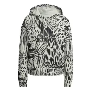 Image of adidas Future Icons Animal Print Hoodie Womens - Green