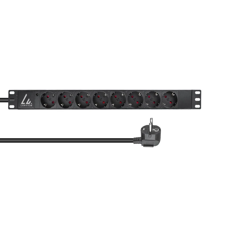 Image of Lanview LVR-2MSCH-LIC-SCH8 power distribution unit (PDU) 8 AC outlet(s