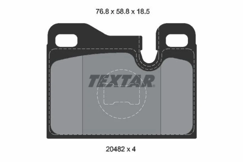 Image of Brake pad set TEXTAR 2048203
