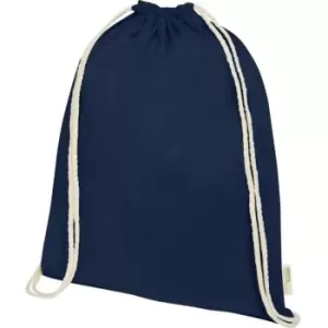 image of Orissa Organic Cotton Drawstring Bag (One Size) (Navy) - Bullet