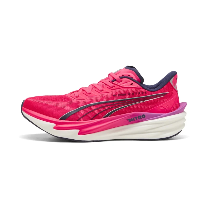 Image of Puma Deviate NITRO 4 HYROX Shoes Pink Purple SS26, Size 46 - EUR