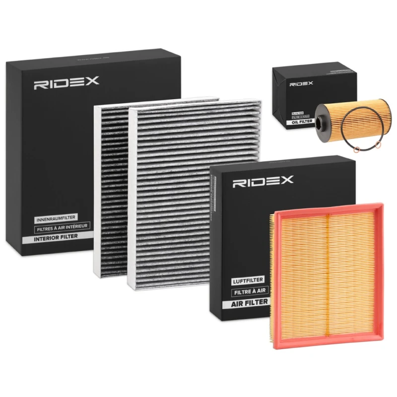 Image of RIDEX 4055F20313 Filter Set with gaskets/seals Filter Set (4055)