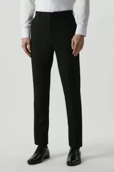 Image of Mens Black Skinny Fit Essential Suit Trousers