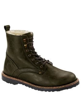 Image of Birkenstock Bryson Shearling Ankle Boots - Green, Size 4, Women