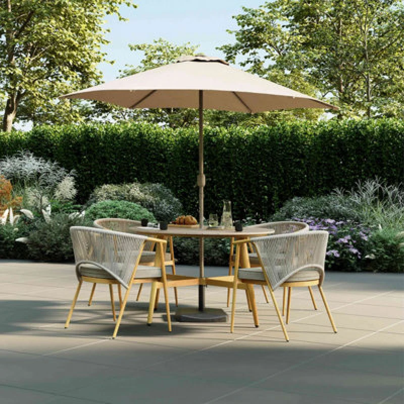 Image of Charles Bentley Almada 4 Seater Dining Set Outdoor