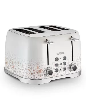 Image of Tower T20069TAN Terrazzo 4 Slice Toaster