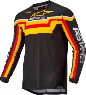 Alpinestars Techstar Quadro Motocross Jersey, black-yellow, Size L, black-yellow, Size L