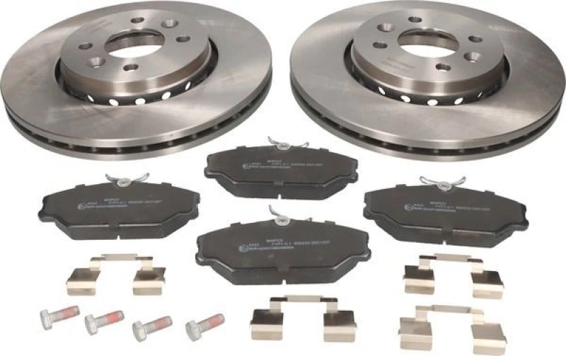 Image of MAPCO 47160 Brake disc and pads set Front Axle, Brake Disc Type: Vented, excl. wear warning contact Brake Set,disc brakes (3405)