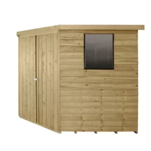 image of 8x8ft Forest Overlap Pressure Treated Corner Shed