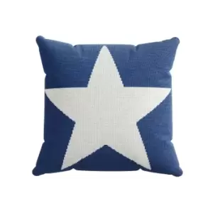 image of Helena Springfield Star Cushion 45cm x 45cm, Blue