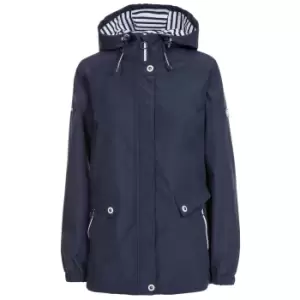 image of Trespass Womens/Ladies Flourish Waterproof Jacket (S) (Navy)