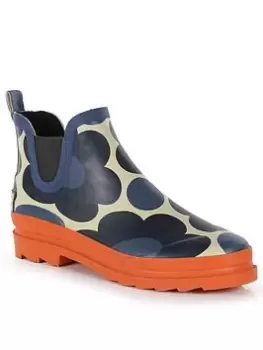 Image of Regatta X Orla Kiely Ankle Wellington Boot - Blue Floral, Blue Floral, Size 4, Women