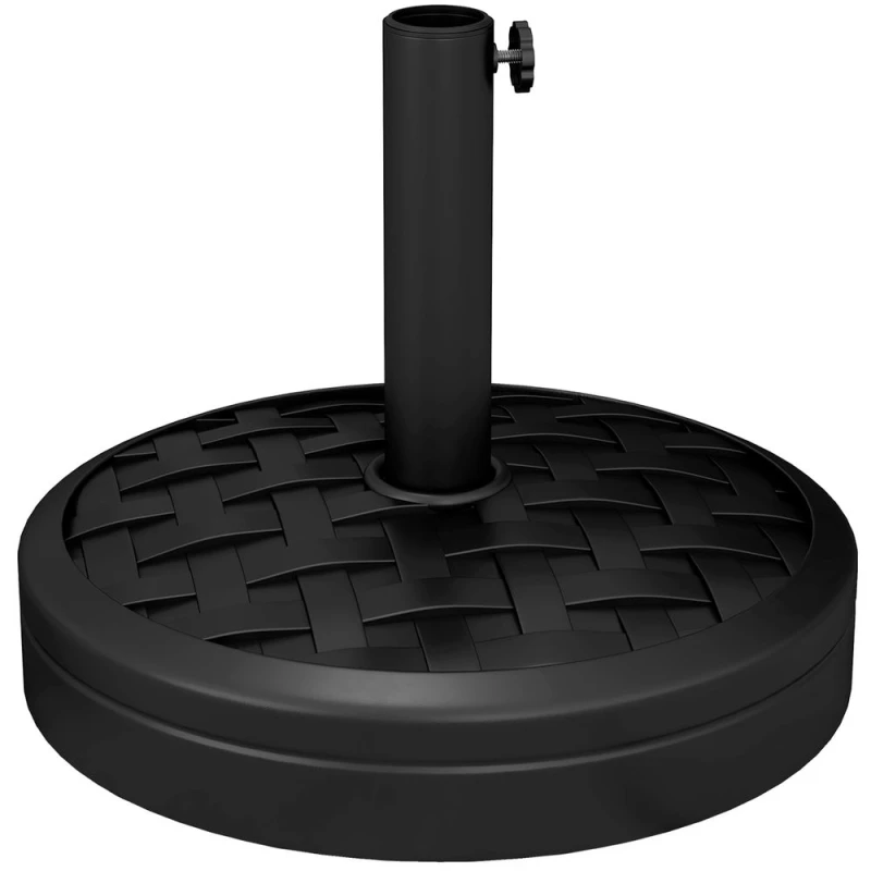 Image of Outsunny 18kg Heavy Duty Concrete Parasol Base - Black 84D-274V00BK