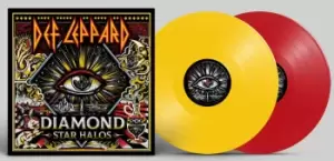 image of Def Leppard Diamond star halos LP red yellow