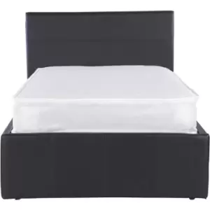 Image of Side Lift Ottoman Storage Bed 90cm Single Black - GFW