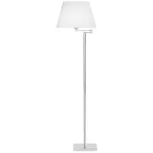Image of Forlight Dover - Floor Lamp Satin Nickel with Tappered Shade E27 60W