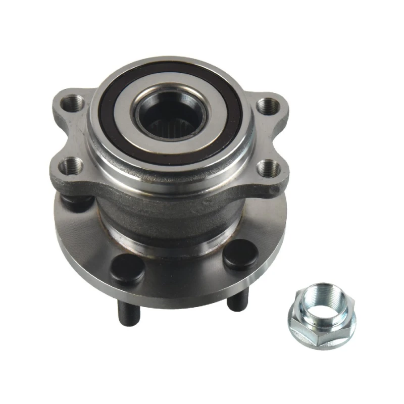 Image of FEBI BILSTEIN 176715 Wheel bearing kit with axle nut, with ABS sensor ring Wheel Bearing Kit (654)