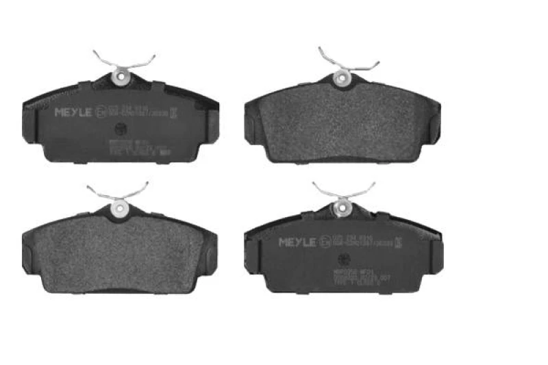 Image of MEYLE 025 234 6316 Brake pad set Front Axle, not prepared for wear warning indicator, Original Quality, with anti-squeak plate Brake Pad Set,disc bra