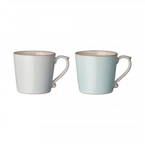 image of Denby Always Entertaining - The Blue Edit 2 Piece Mug Set Light