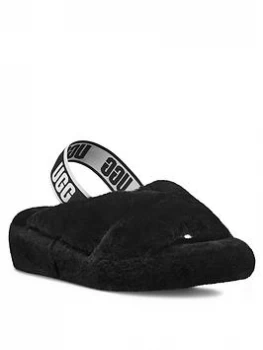 image of UGG Ugg Fab Yeah Slide Slipper - Black, Size 5, Women