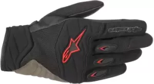 image of Alpinestars Shore Gloves, black-red, Size S, black-red, Size S