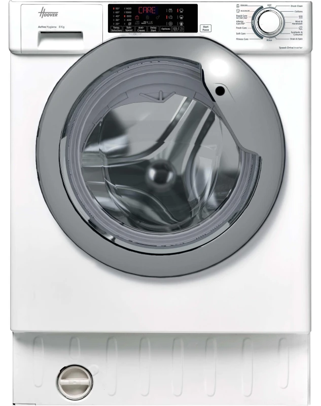 Image of Hoover H-WASH 300 PRO HBWS 484DMSW5-80 Integrated 8kg Washing Machine with 1400 rpm - White - A Rated
